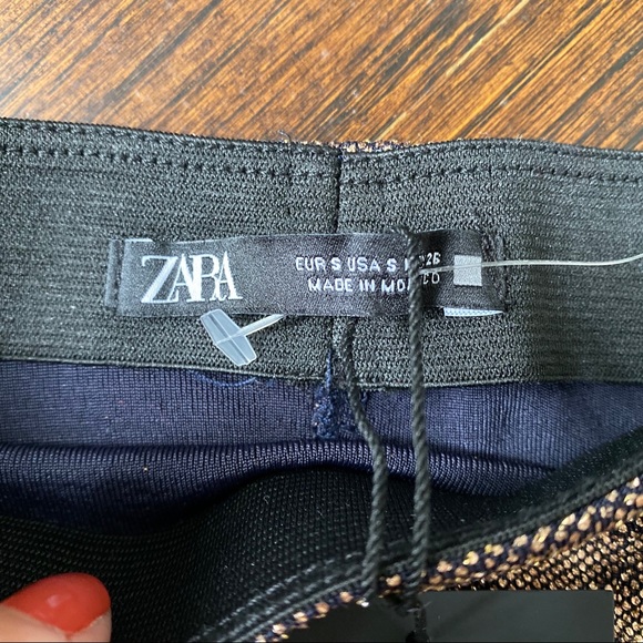 🥂 ZARA COPPER SHIMMERING HIGH WAIST SLIT RUCHED MIDI SKIRT! - Picture 8 of 13